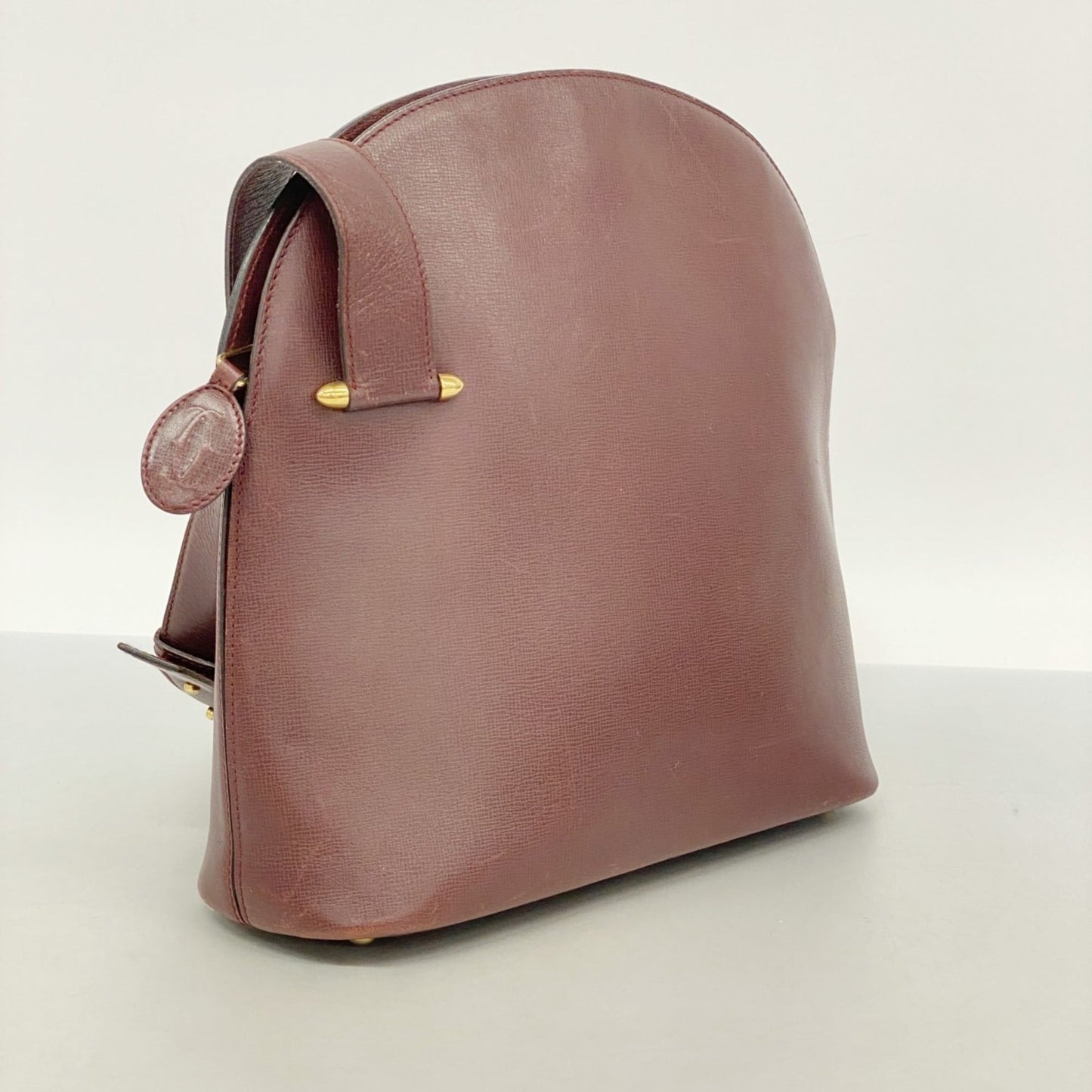 Cartier Bordeaux Leather Shoulder Bag (Pre-Owned)