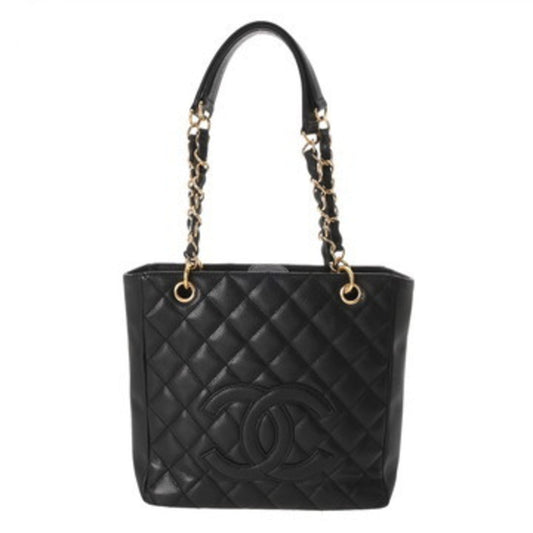 Chanel Black Grained Calfskin Tote Bag (Pre-Owned)