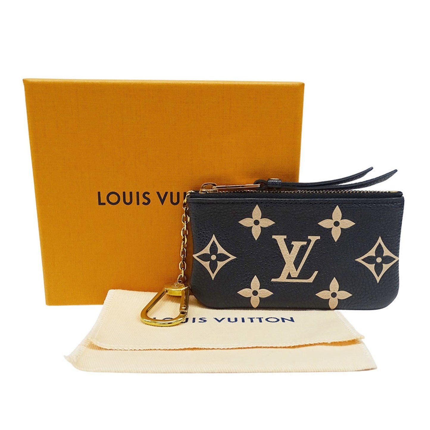 Louis Vuitton Beige Black Monogram Empreinte Coin Purse/Coin Case (Pre-Owned)
