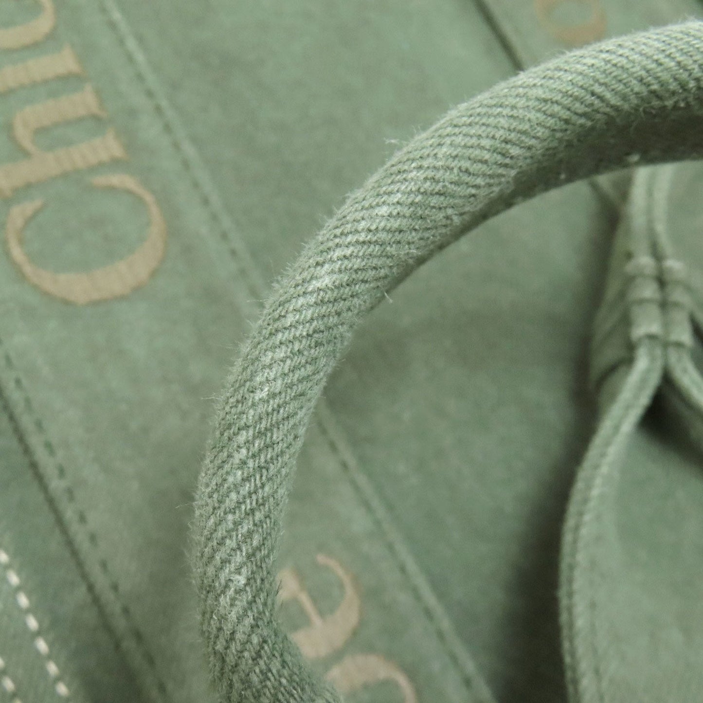 Chloé Green Canvas Tote Bag (Pre-Owned)