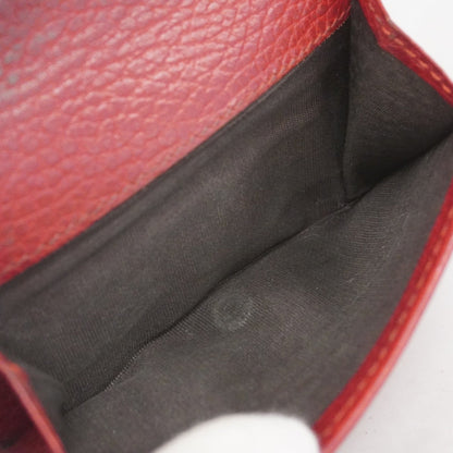 Gucci Red Color Leather Wallet (Tri-Fold) (Pre-Owned)