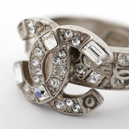 Chanel Silver Metal Band Ring (Pre-Owned)
