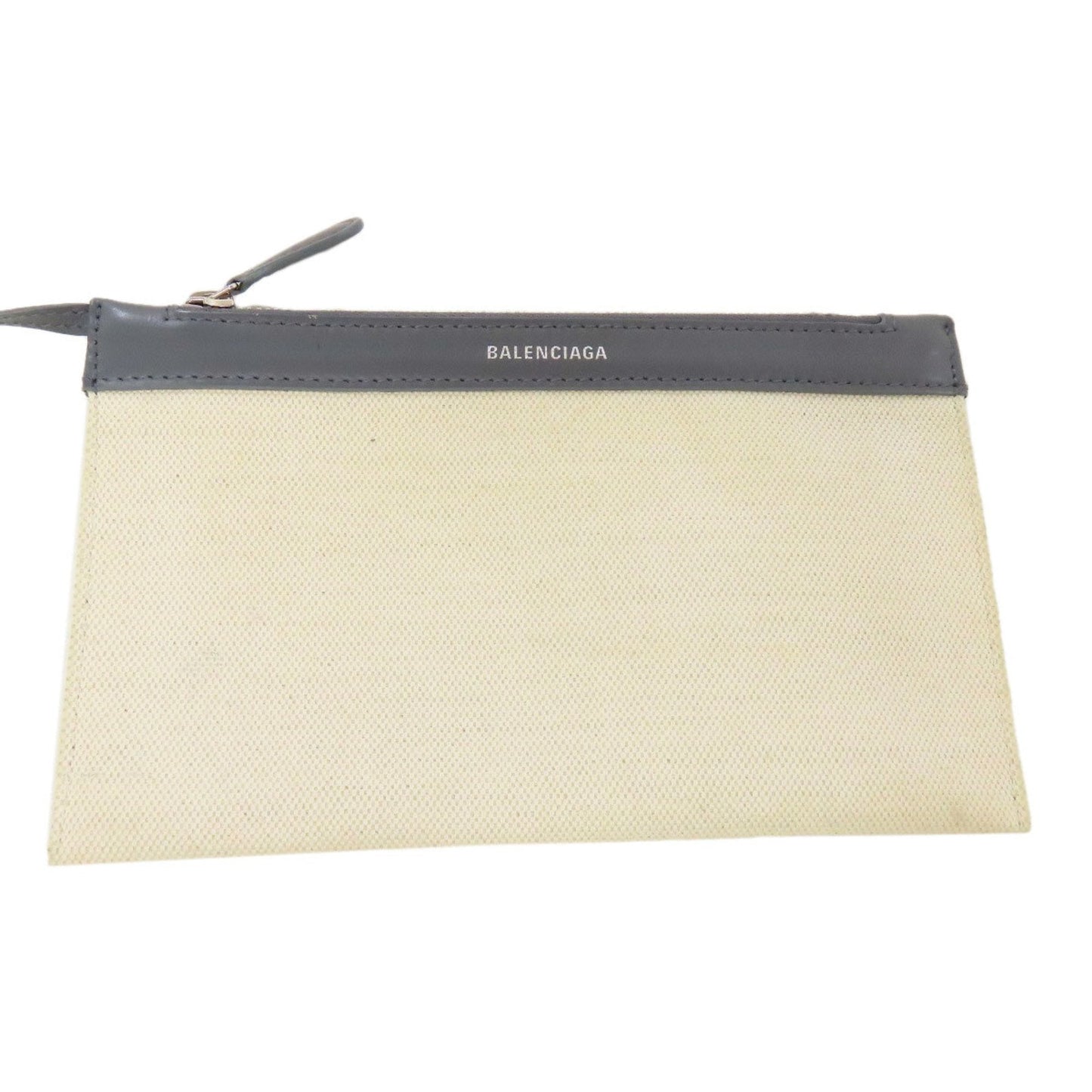 Balenciaga Gray White Canvas Tote Bag (Pre-Owned)