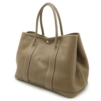 Hermes Garden Etoupe Gray Negonda Leather Handbag Tote Bag (Pre-Owned)