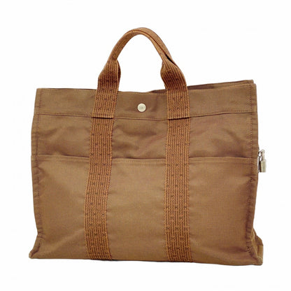 Hermes Brown Canvas Tote Bag (Pre-Owned)