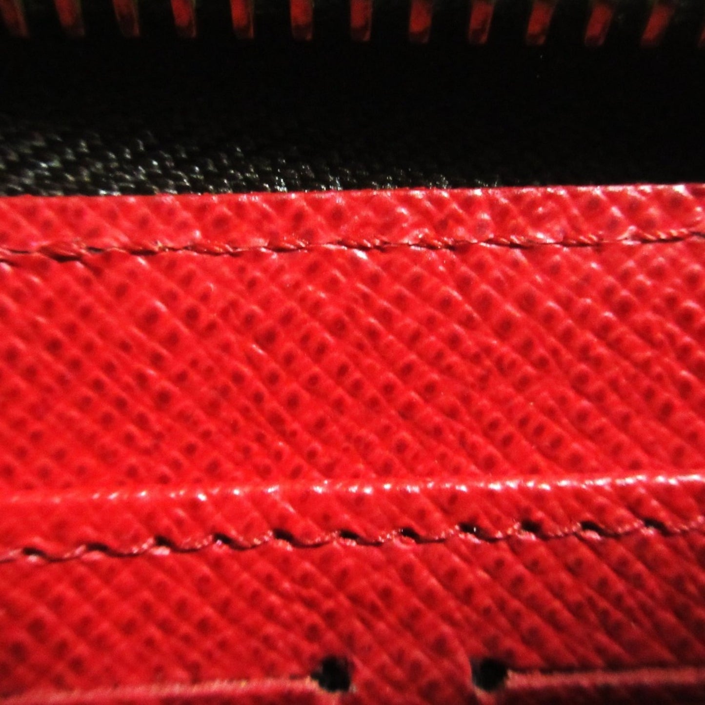 Louis Vuitton Brown Red Color Long Wallet (Bi-Fold) (Pre-Owned)