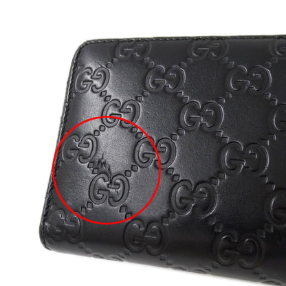 Gucci Black Leather Long Wallet (Bi-Fold) (Pre-Owned)