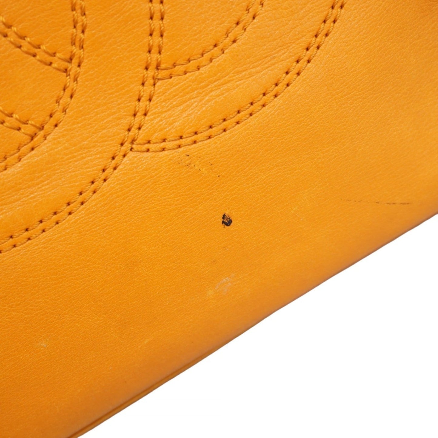 Chanel Orange Leather Tote Bag (Pre-Owned)