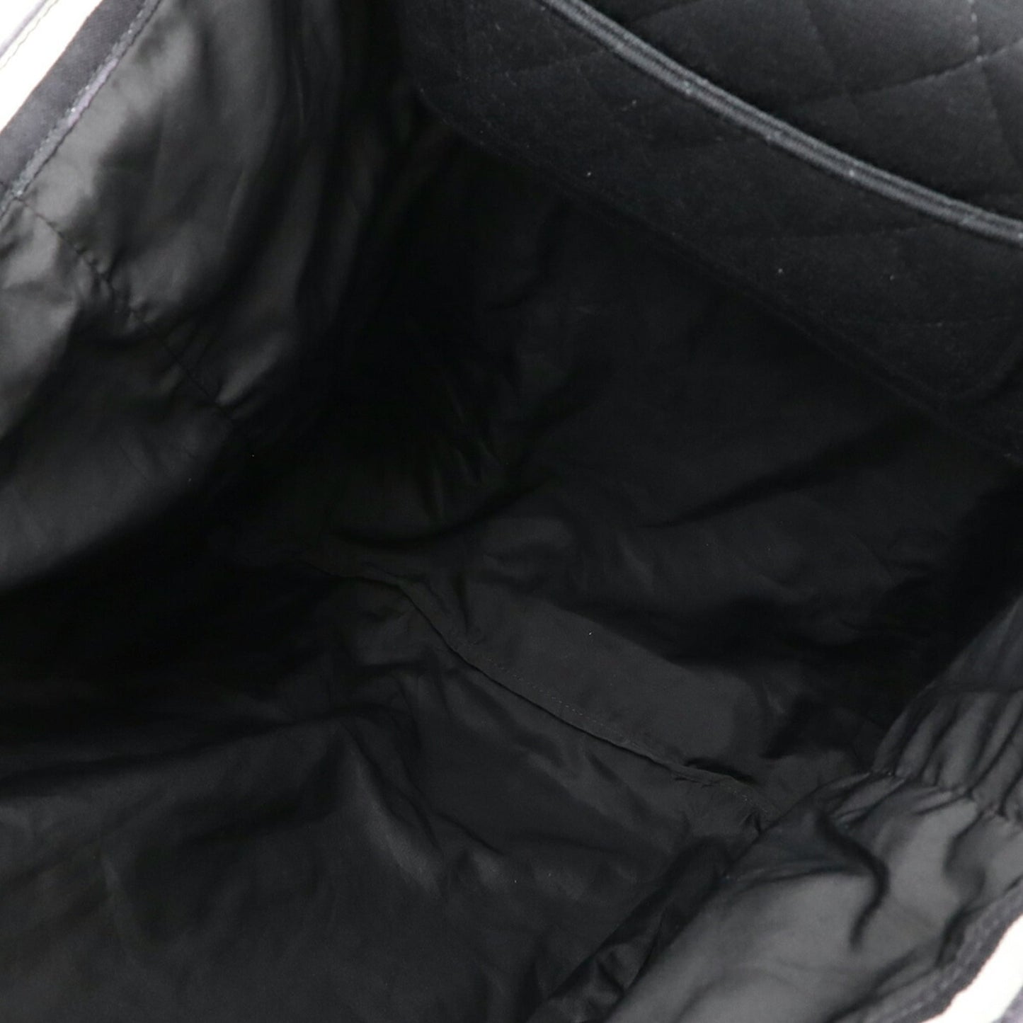 Chanel Matelasse Black Gray Cotton Nylon Eco-Bag Tote Bag (Pre-Owned)