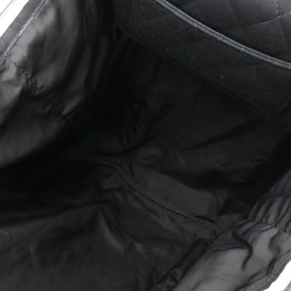 Chanel Matelasse Black Gray Cotton Nylon Eco-Bag Tote Bag (Pre-Owned)