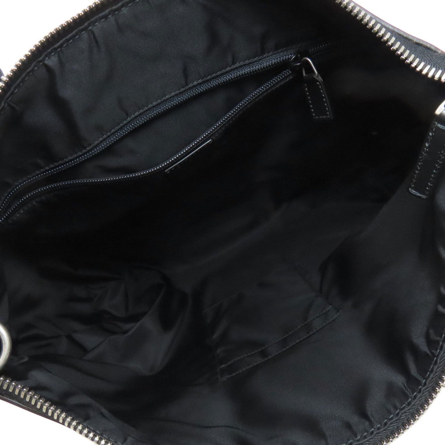 Gucci Sherry Line Black Nylon Canvas Leather Tote Bag (Pre-Owned)