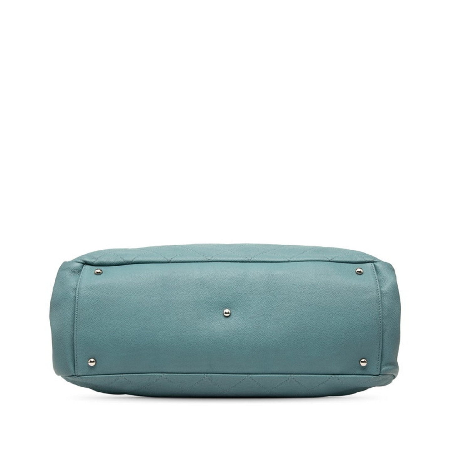 Chanel Light Blue Grained Calfskin Tote Bag (Pre-Owned)