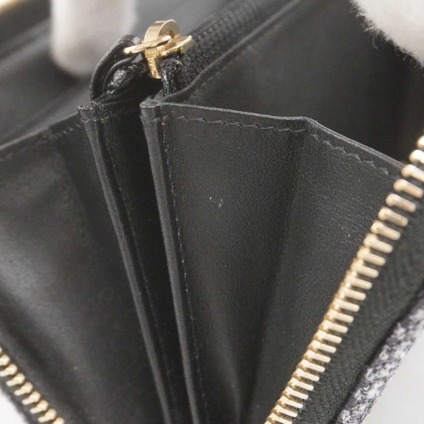 Chanel Navy Fabric Long Wallet (Bi-Fold) (Pre-Owned)