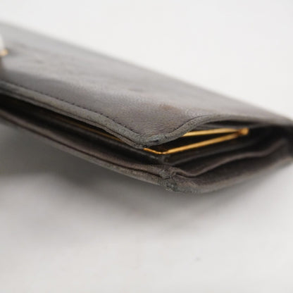 Chanel Black Leather Long Wallet (Bi-Fold) (Pre-Owned)