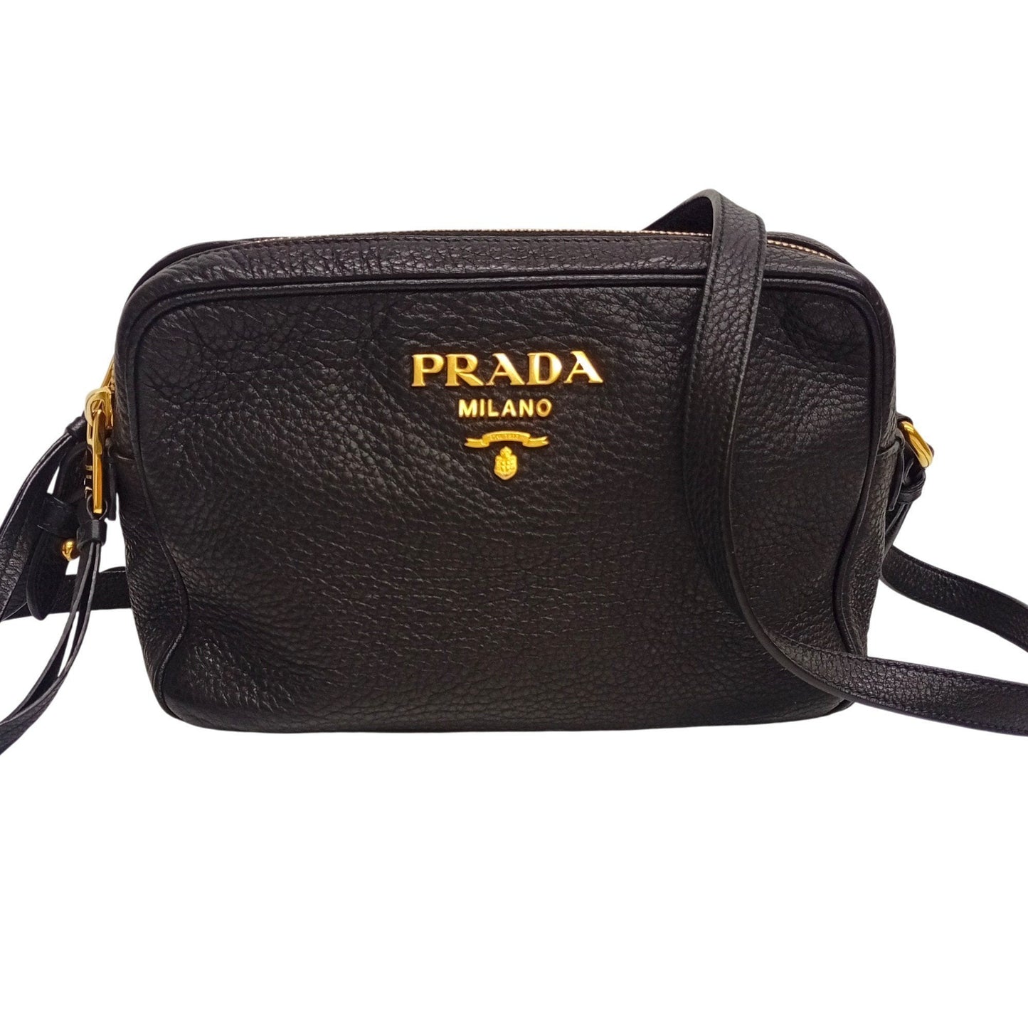 Prada Black Leather Shoulder Bag Sling Bag (Pre-Owned)