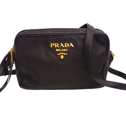 Prada Black Leather Shoulder Bag Sling Bag (Pre-Owned)