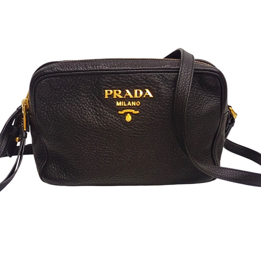 Prada Black Leather Shoulder Bag Sling Bag (Pre-Owned)