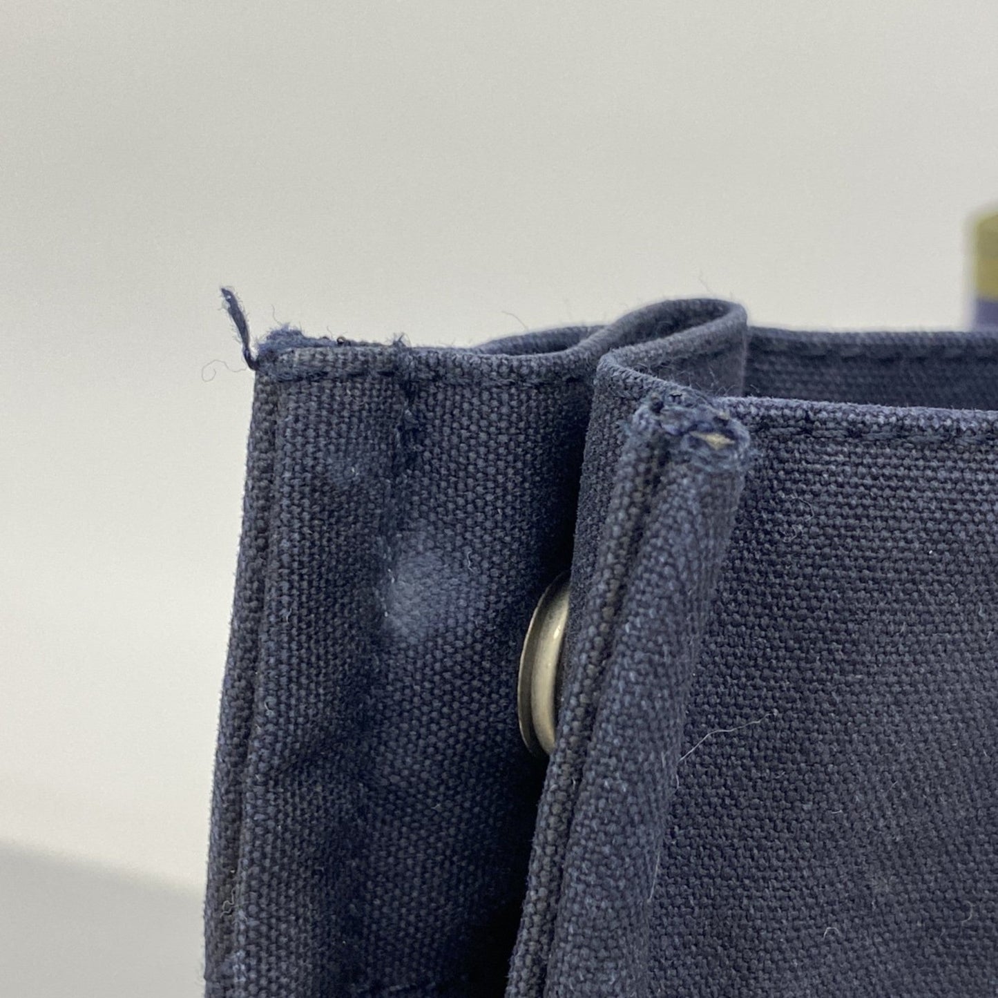 Hermes Green Navy Canvas Tote Bag (Pre-Owned)