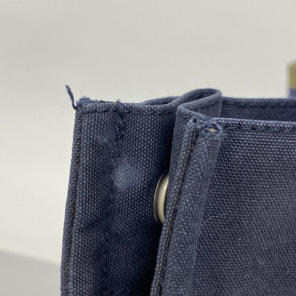Hermes Green Navy Canvas Tote Bag (Pre-Owned)