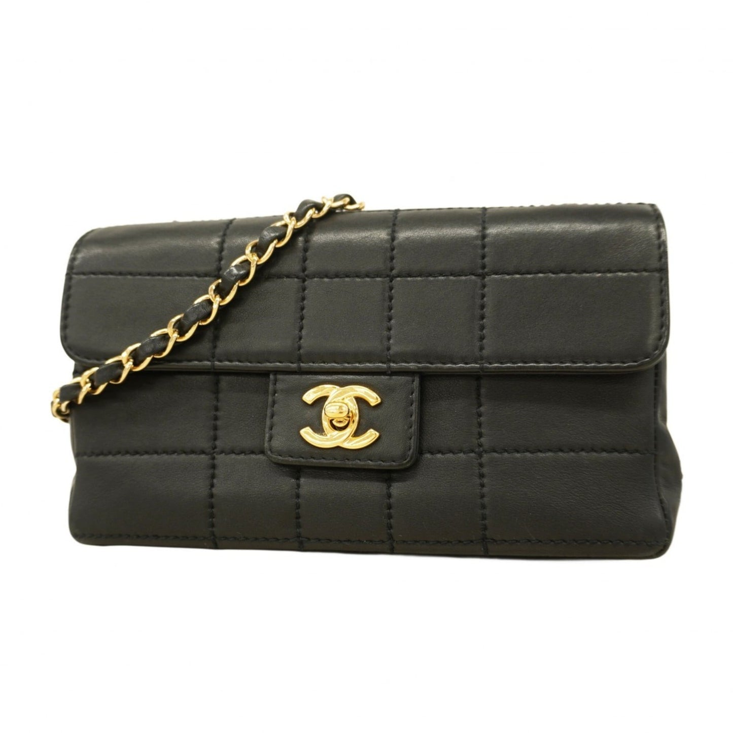 Chanel Black Leather Shoulder Bag (Pre-Owned)