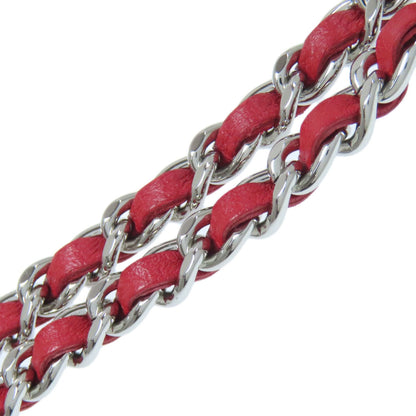 Chanel Matelasse Red Color Leather Wallet (Bi-Fold) (Pre-Owned)