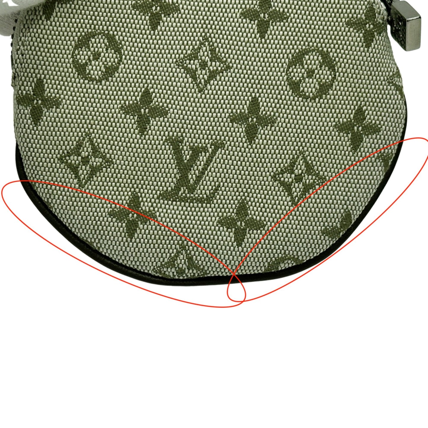 Louis Vuitton Green Multi-Color Yellow Canvas Leather Coin Purse/Coin Case (Pre-Owned)