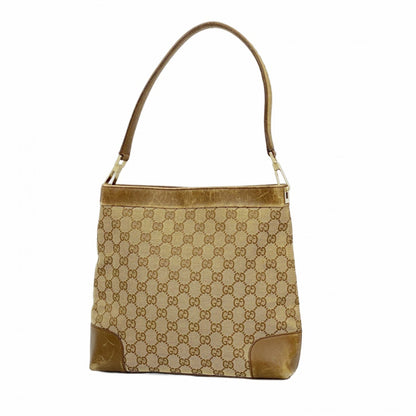 Gucci Brown Canvas Shoulder Bag (Pre-Owned)