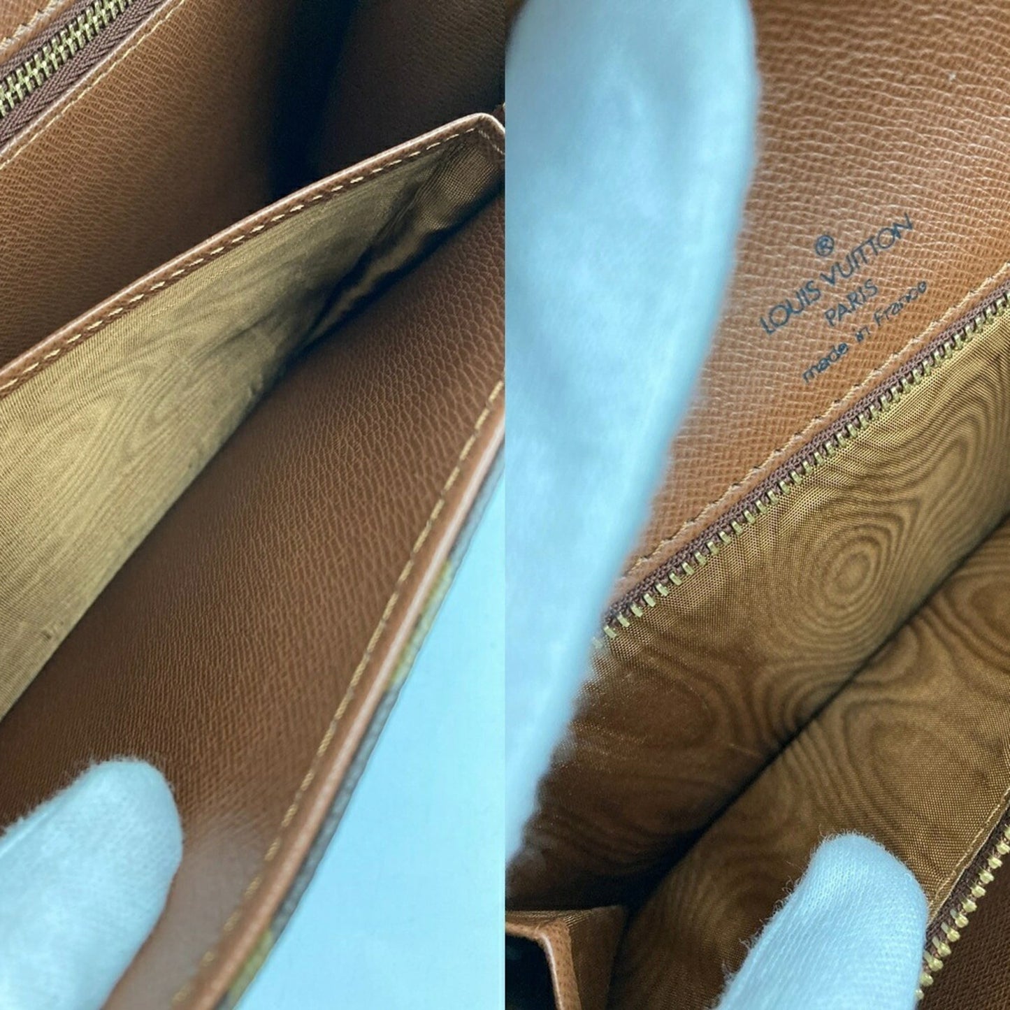 Louis Vuitton Brown Pvc Leather Clutch Bag Pochette (Pre-Owned)