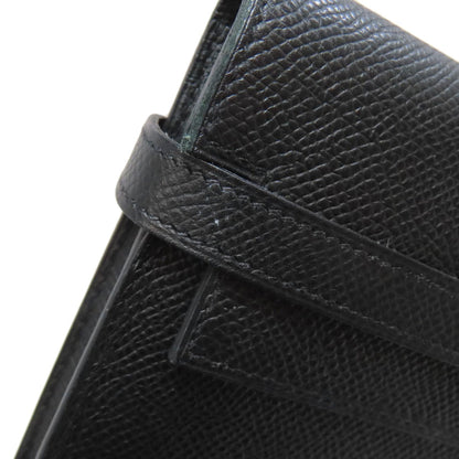 Hermes Kelly Black Epsom Leather Long Wallet (Bi-Fold) (Pre-Owned)