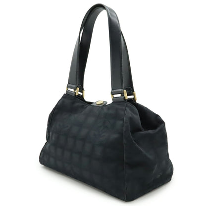 Chanel Black Nylon Handbag Shoulder Bag Tote Bag (Pre-Owned)