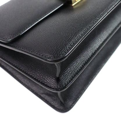 Valextra Black Leather Shoulder Bag (Pre-Owned)