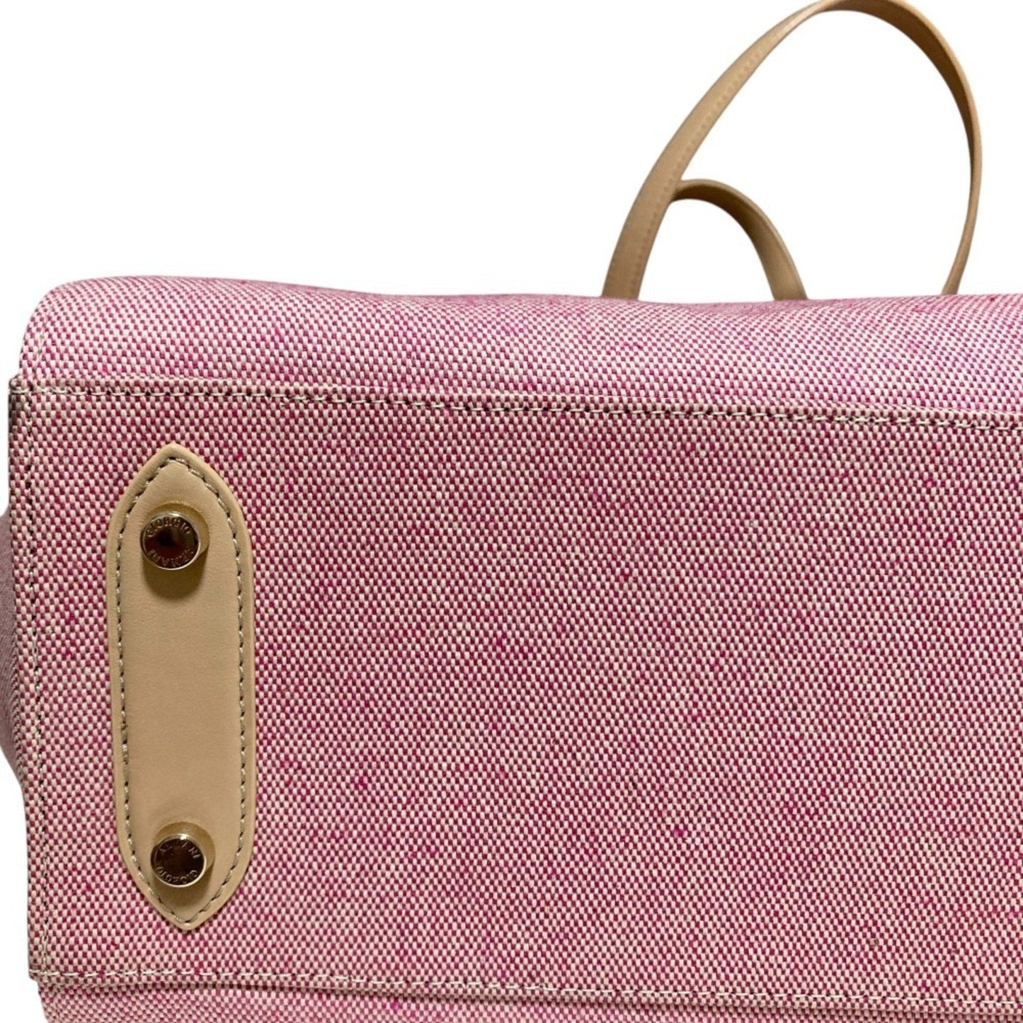 Giorgio Armani Pink Pink Beige Tote Bag (Pre-Owned)