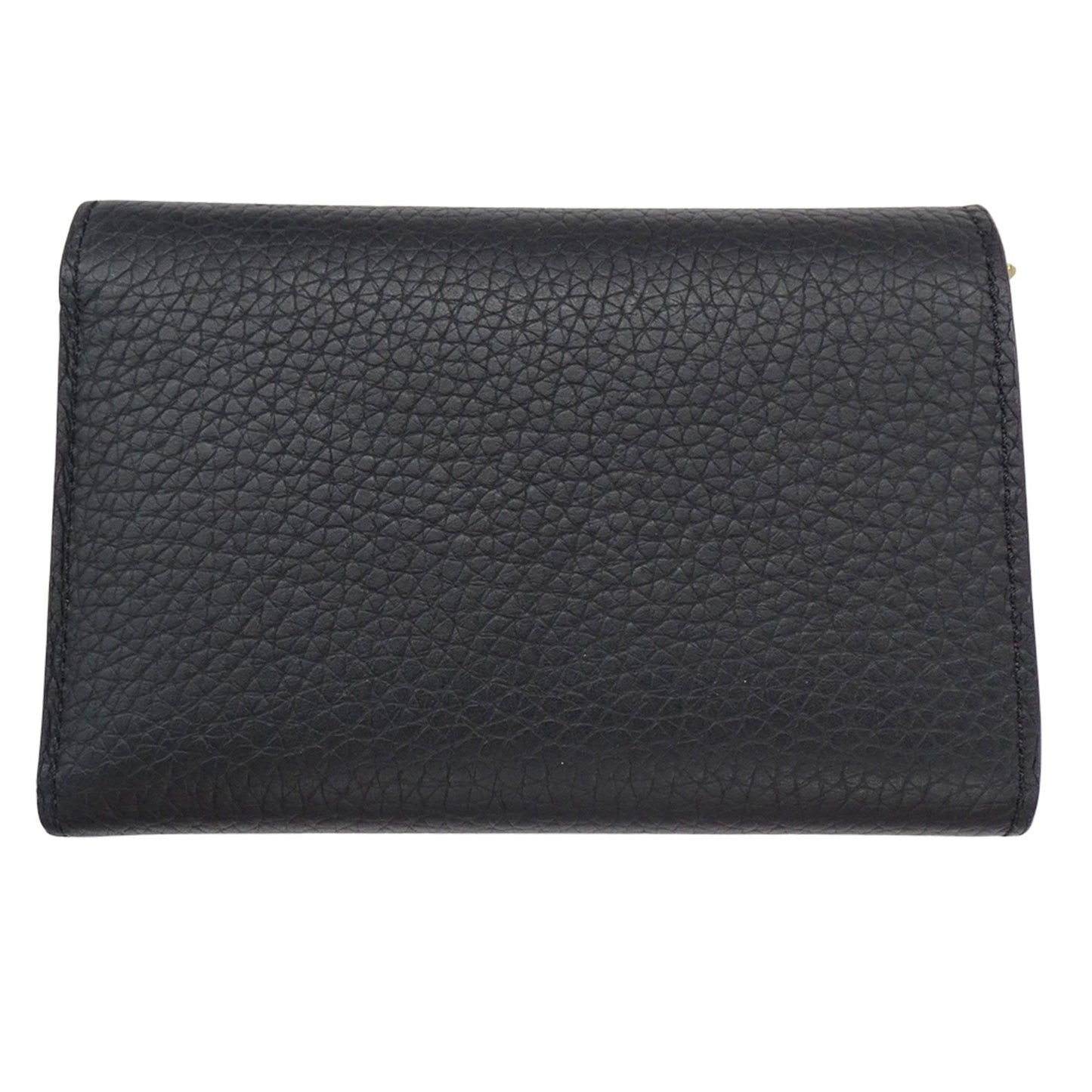 Louis Vuitton Hot Pink Noir Leather Wallet (Tri-Fold) (Pre-Owned)