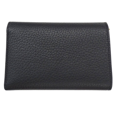 Louis Vuitton Hot Pink Noir Leather Wallet (Tri-Fold) (Pre-Owned)