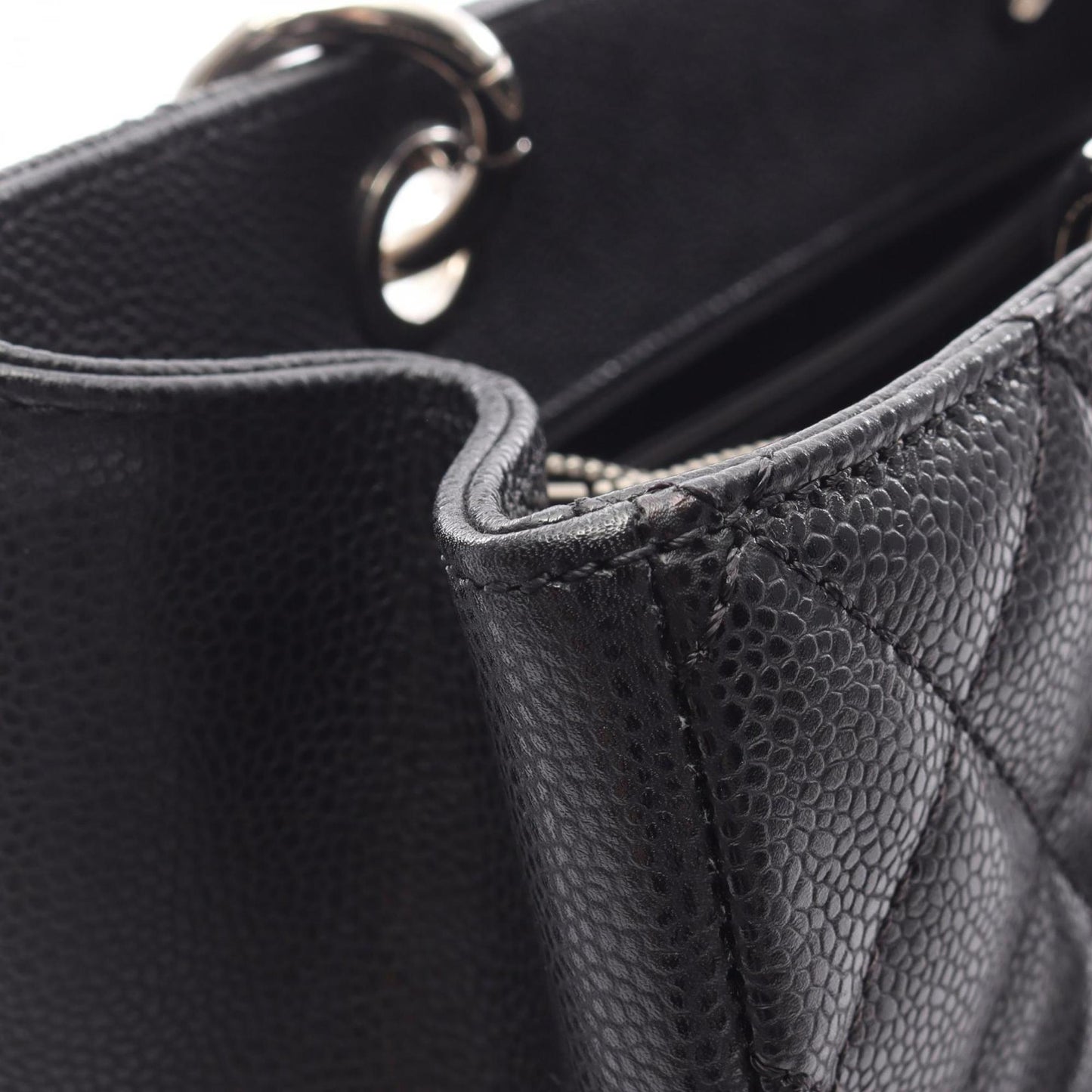 Chanel Black Grained Calfskin Tote Bag (Pre-Owned)