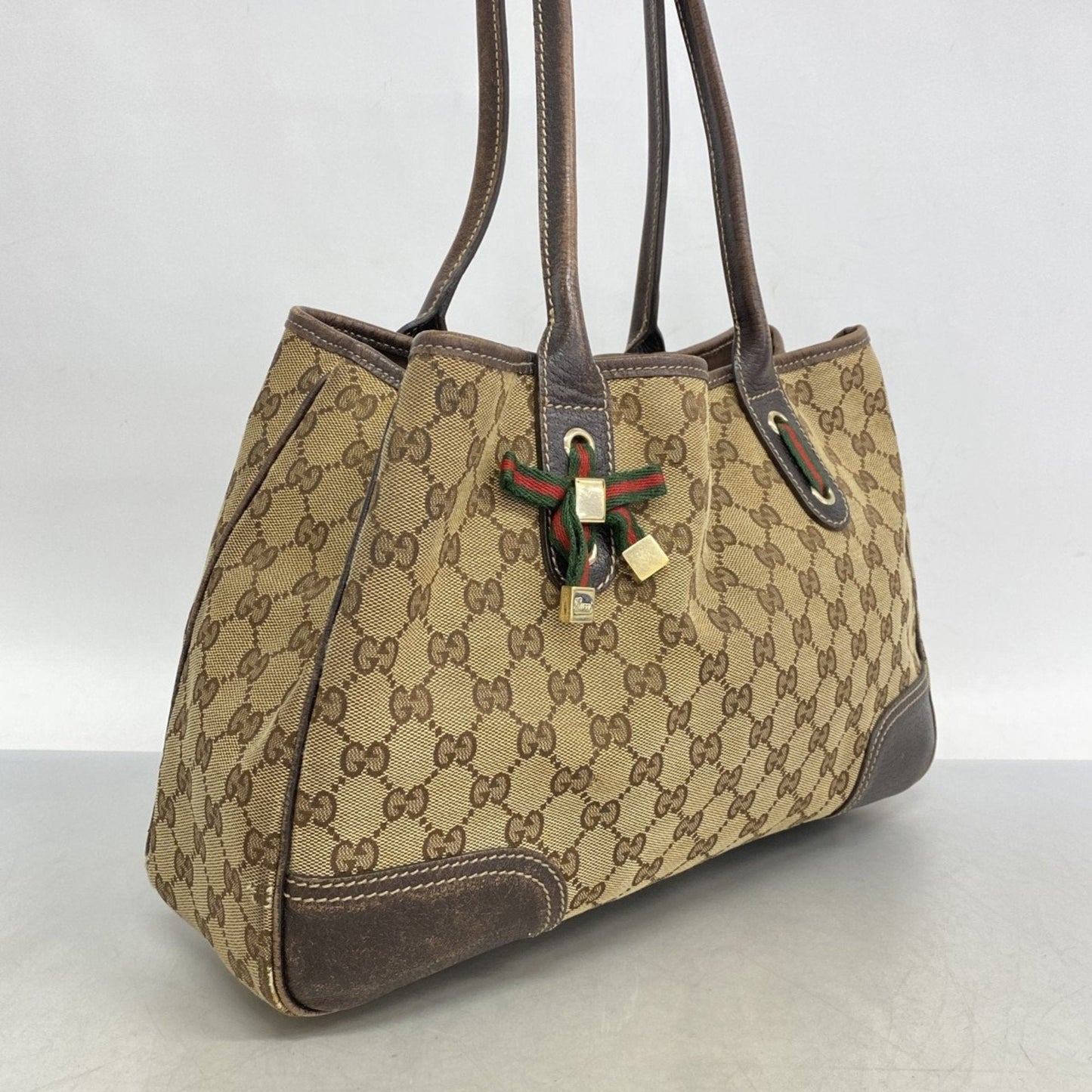Gucci Brown Canvas Tote Bag (Pre-Owned)