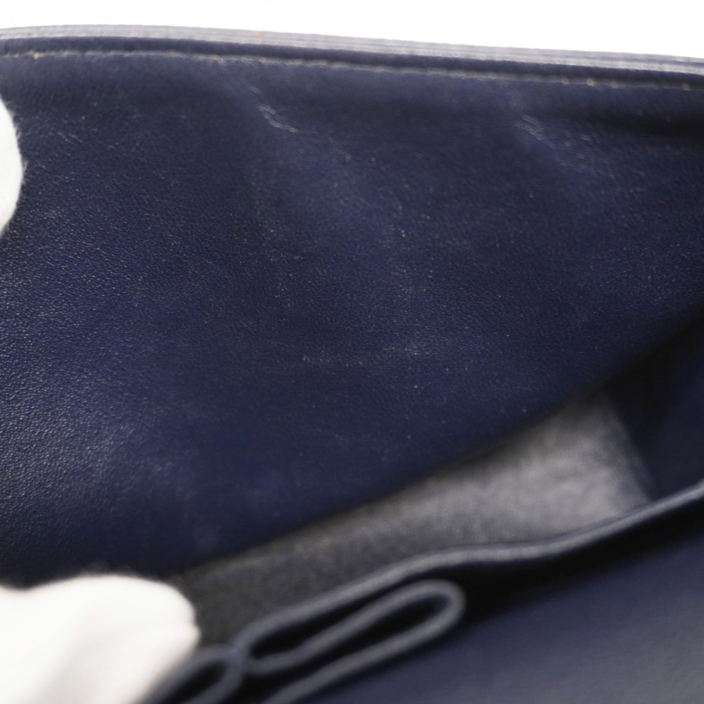 Chanel Navy Grained Calfskin Shoulder Bag (Pre-Owned)