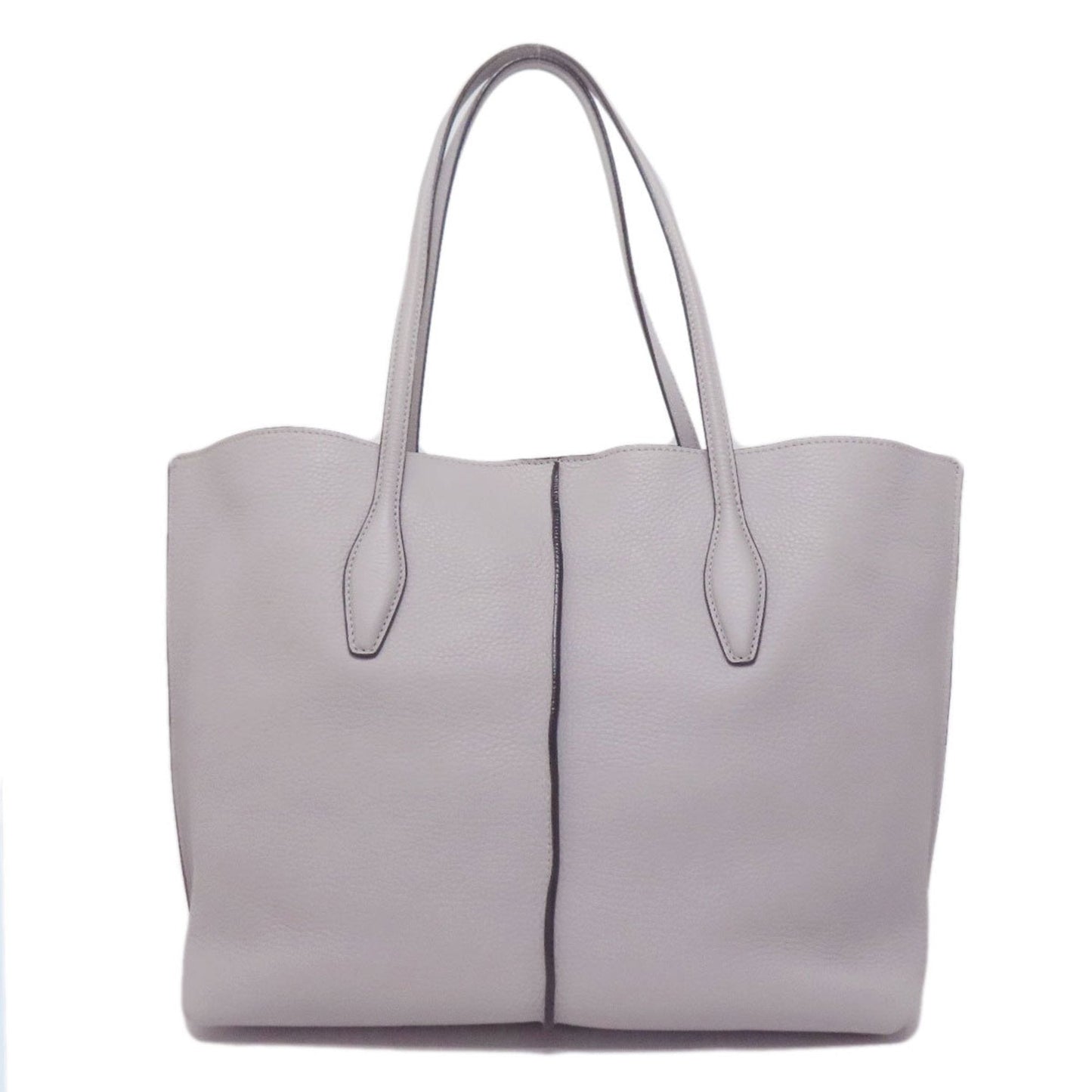 Tod's Gray Leather Tote Bag (Pre-Owned)