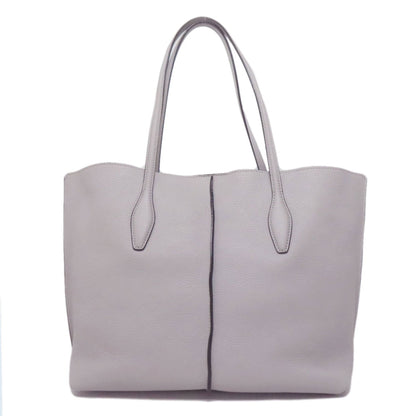 Tod's Gray Leather Tote Bag (Pre-Owned)