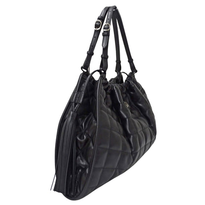 Gucci Black Leather Shoulder Bag Tote Bag (Pre-Owned)