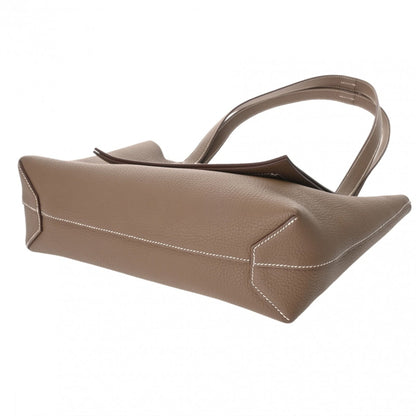 Hermes Etoupe Gray Taurillon Clemence Leather Tote Bag (Pre-Owned)