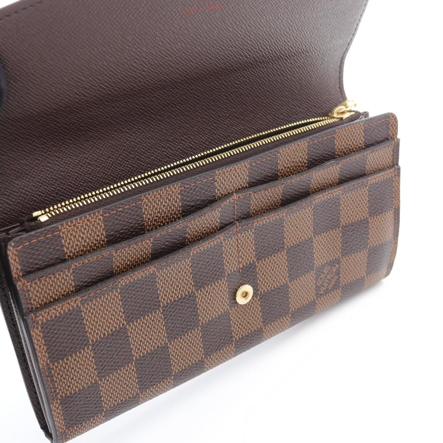 Louis Vuitton Brown Damier Canvas Pvc Leather Long Wallet (Bi-Fold) (Pre-Owned)