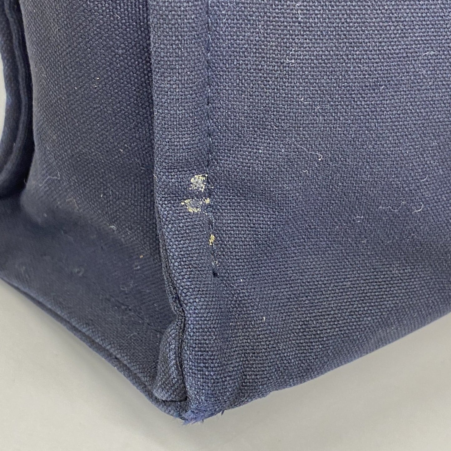 Hermes Green Navy Canvas Tote Bag (Pre-Owned)