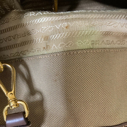 Prada Khaki Brown Handbag Tote Bag (Pre-Owned)