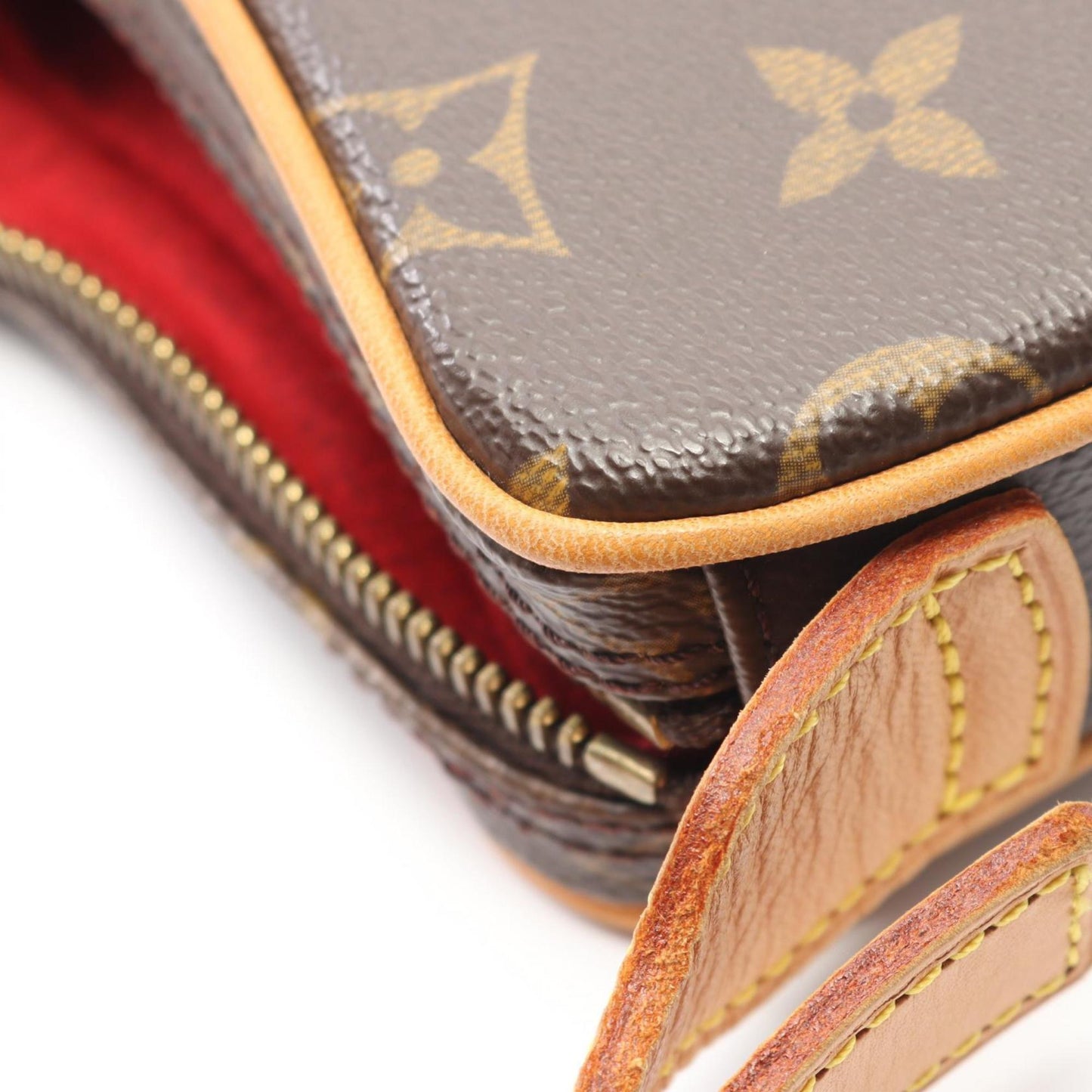 Louis Vuitton Brown Pvc Leather Pochette Shoulder Bag (Pre-Owned)