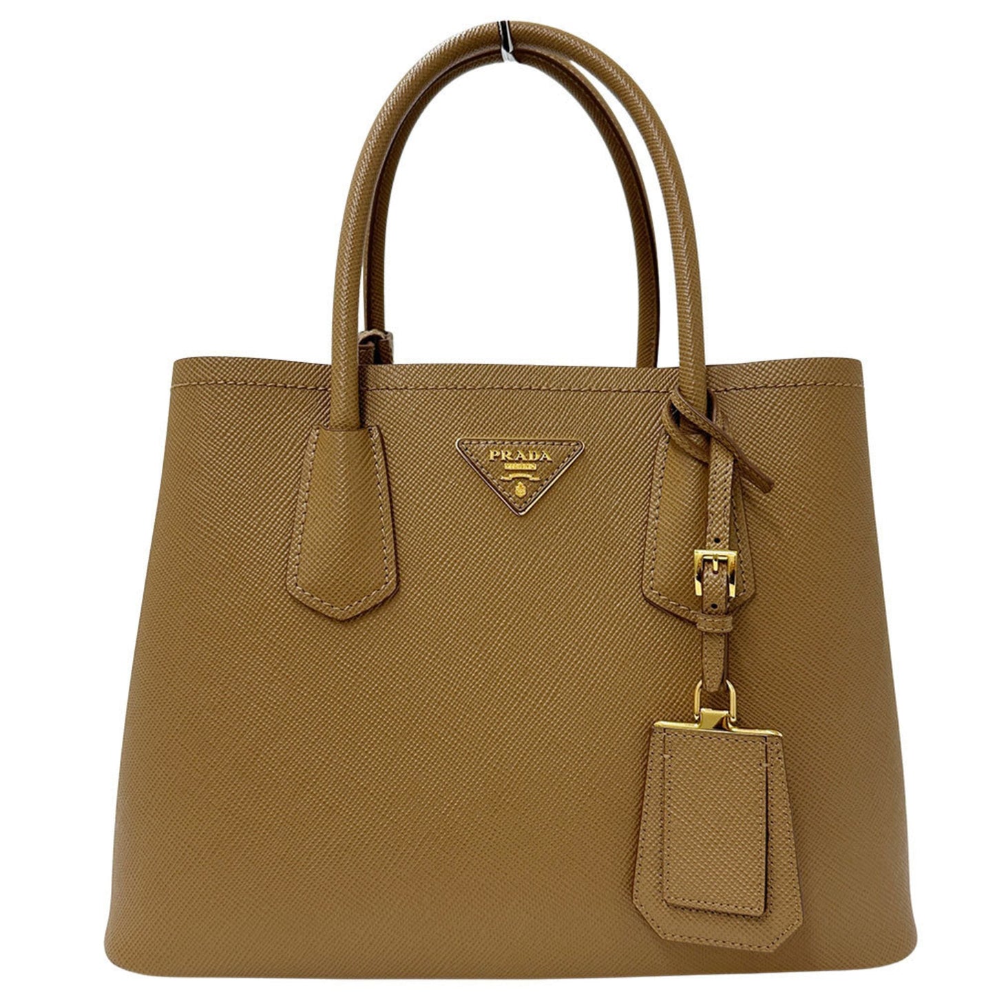 Prada Brown Camel Leather Tote Bag (Pre-Owned)
