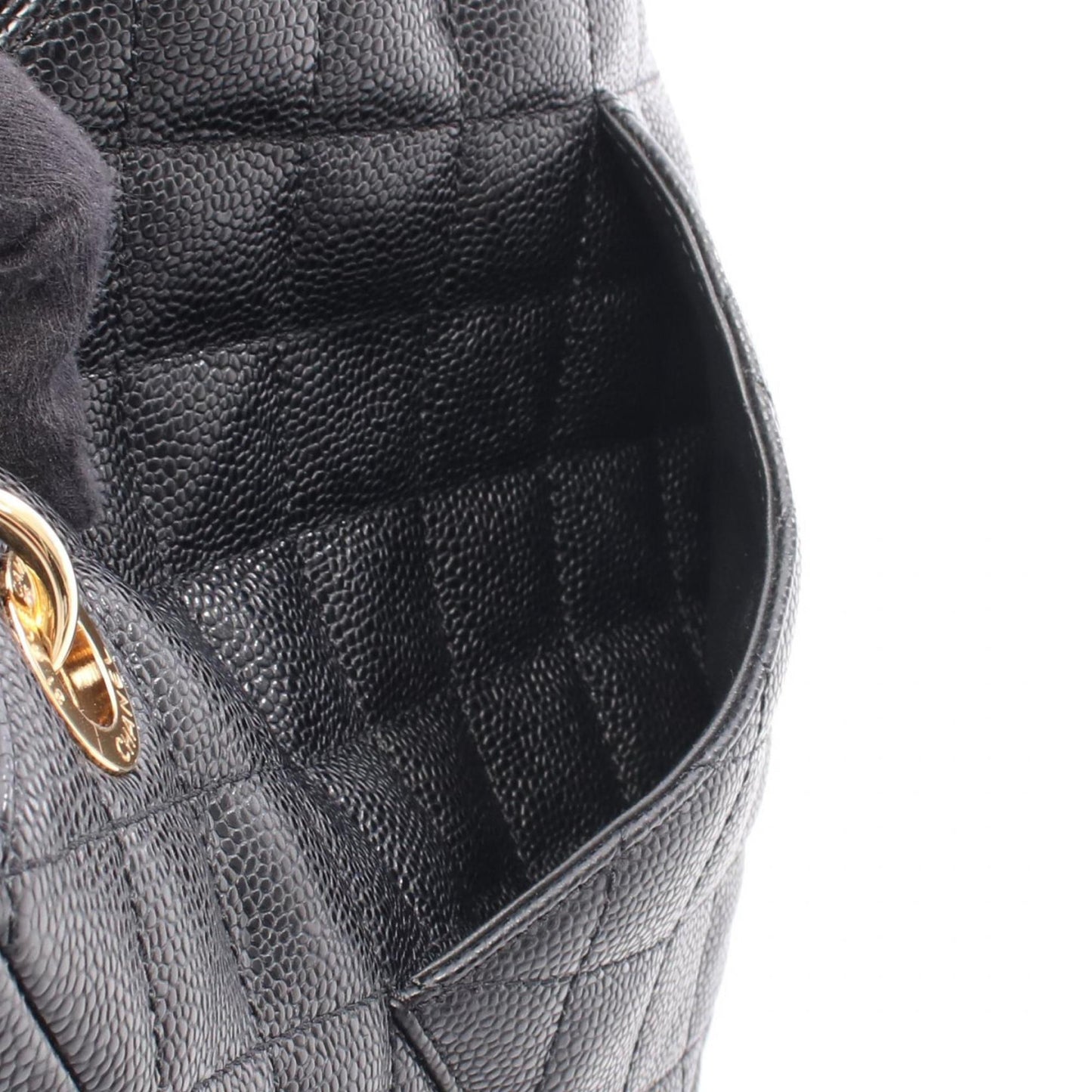 Chanel Black Grained Calfskin Tote Bag (Pre-Owned)