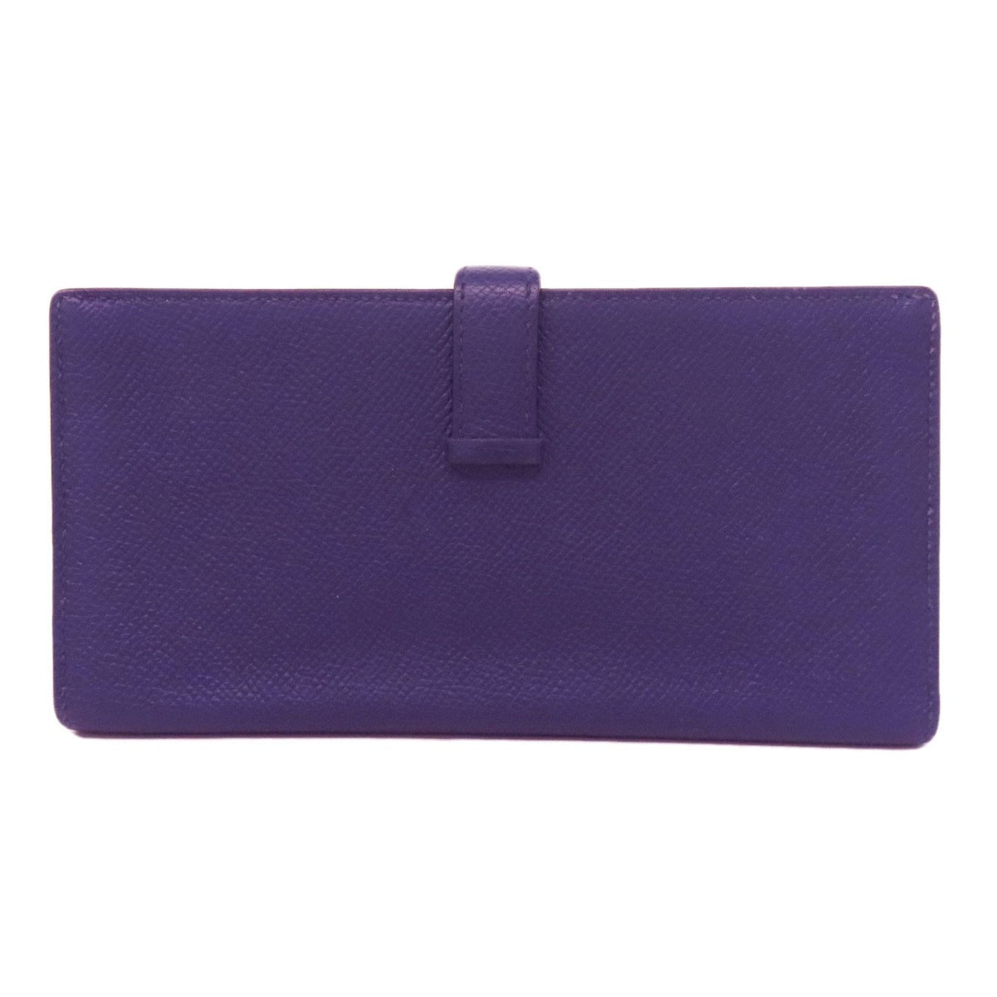 Hermes Purple Epsom Leather Long Wallet (Bi-Fold) (Pre-Owned)