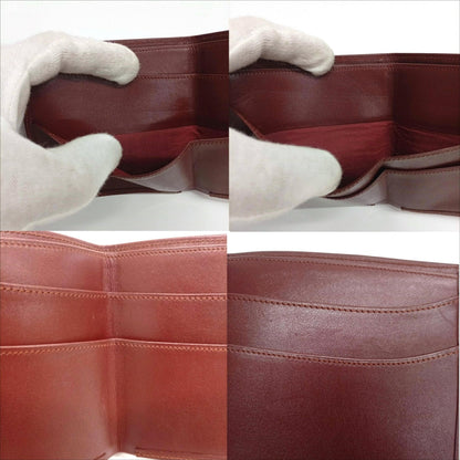 Cartier Bordeaux Leather Long Bill Wallet (Bi-Fold) (Pre-Owned)