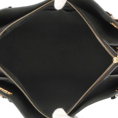 Louis Vuitton Black Brown Monogram Canvas Tote Bag (Pre-Owned)